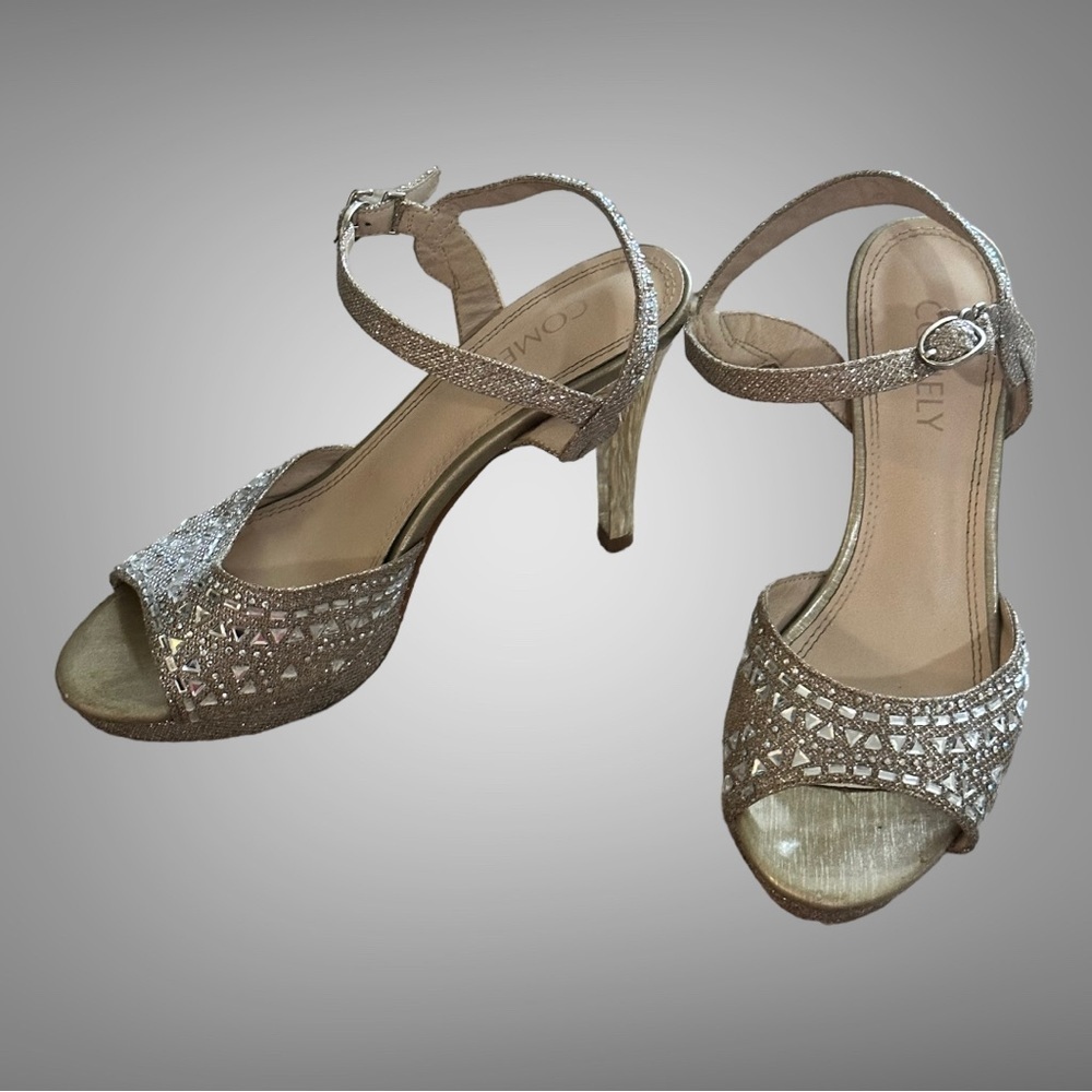 Comely Rhinestone Silver Heels - Picture 2 of 12